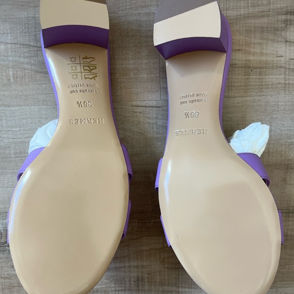 NWT Hermes Oasis Sandal violet - Picture 9 of 14